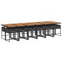 Set comedor de jardín con cojines 13 pzas ratán sintético negro de , Conjuntos de jardín - Ref: Foro24-3211311, Precio: 873,5...