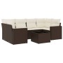 Juego de sofás de jardín 7 piezas con cojines ratán PE marrón de , Sofás modulares de exterior - Ref: Foro24-3251060, Precio:...