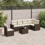 Juego de sofás de jardín 7 piezas con cojines ratán PE marrón de , Conjuntos de jardín - Ref: Foro24-3219033, Precio: 463,42 ...