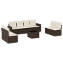 Set de sofás de jardín 9 pzas y cojines ratán sintético marrón de , Sofás modulares de exterior - Ref: Foro24-3251200, Precio...