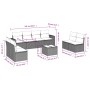 Set de sofás de jardín 9 pzas y cojines ratán sintético marrón de , Sofás modulares de exterior - Ref: Foro24-3251200, Precio...