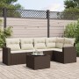 Set sofás de jardín 6 piezas y cojines ratán sintético marrón de , Sofás modulares de exterior - Ref: Foro24-3251280, Precio:...