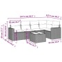 Set sofás de jardín 6 piezas y cojines ratán sintético marrón de , Sofás modulares de exterior - Ref: Foro24-3251280, Precio:...
