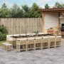 Set comedor de jardín 17 pzas con cojines ratán sintético beige de , Conjuntos de jardín - Ref: Foro24-3211726, Precio: 978,3...