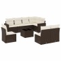 Set de sofás de jardín 9 pzas y cojines ratán sintético marrón de , Sofás modulares de exterior - Ref: Foro24-3251420, Precio...
