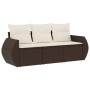 Set sofás de jardín 3 piezas y cojines ratán sintético marrón de , Conjuntos de jardín - Ref: Foro24-3221062, Precio: 225,41 ...
