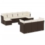 Set de sofás de jardín 11 pzas cojines ratán sintético marrón de , Conjuntos de jardín - Ref: Foro24-3250182, Precio: 696,92 ...