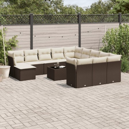 Set de sofás de jardín con cojines 13 piezas ratán PE marrón de , Conjuntos de jardín - Ref: Foro24-3218643, Precio: 866,57 €...