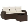 Set de sofás de jardín 4 pzas y cojines ratán sintético marrón de , Conjuntos de jardín - Ref: Foro24-3253410, Precio: 288,06...