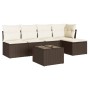 Set sofás de jardín 6 piezas y cojines ratán sintético marrón de , Conjuntos de jardín - Ref: Foro24-3217533, Precio: 351,92 ...