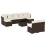 Set de sofás de jardín 10 pzas y cojines ratán sintético marrón de , Conjuntos de jardín - Ref: Foro24-3218283, Precio: 560,0...