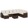 Set de sofás de jardín 9 pzas y cojines ratán sintético marrón de , Conjuntos de jardín - Ref: Foro24-3219363, Precio: 556,14...
