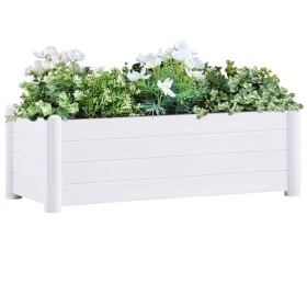 Arriate elevado de jardín PP blanco 100x43x35 cm de vidaXL, Maceteros y jardineras - Ref: Foro24-313975, Precio: 110,92 €, De...