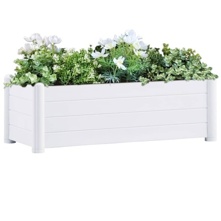 Arriate elevado de jardín PP blanco 100x43x35 cm de vidaXL, Maceteros y jardineras - Ref: Foro24-313975, Precio: 110,92 €, De...