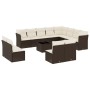 Set de sofás de jardín con cojines 13 piezas ratán PE marrón de , Conjuntos de jardín - Ref: Foro24-3250322, Precio: 842,86 €...