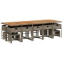 Set comedor de jardín con cojines 15 pzas ratán sintético gris de , Conjuntos de jardín - Ref: Foro24-3211358, Precio: 875,51...