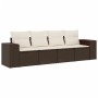 Set de sofás de jardín 4 pzas y cojines ratán sintético marrón de , Conjuntos de jardín - Ref: Foro24-3254620, Precio: 291,92...
