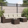 Set sofás de jardín 6 piezas y cojines ratán sintético marrón de , Conjuntos de jardín - Ref: Foro24-3254840, Precio: 386,07 ...