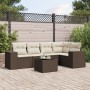 Set sofás de jardín 6 piezas y cojines ratán sintético marrón de , Conjuntos de jardín - Ref: Foro24-3254880, Precio: 429,08 ...