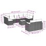 Set de sofás de jardín 10 pzas y cojines ratán sintético marrón de , Sofás modulares de exterior - Ref: Foro24-3251770, Preci...