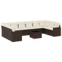 Set de sofás de jardín 11 pzas cojines ratán sintético marrón de , Sofás modulares de exterior - Ref: Foro24-3251820, Precio:...
