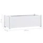 Arriate elevado de jardín PP blanco 100x43x35 cm de vidaXL, Maceteros y jardineras - Ref: Foro24-313975, Precio: 103,31 €, De...