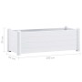 Arriate elevado de jardín PP blanco 100x43x35 cm de vidaXL, Maceteros y jardineras - Ref: Foro24-313975, Precio: 110,92 €, De...