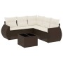 Set sofás de jardín 6 piezas y cojines ratán sintético marrón de , Conjuntos de jardín - Ref: Foro24-3253700, Precio: 431,29 ...