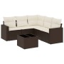 Set sofás de jardín 6 piezas y cojines ratán sintético marrón de , Conjuntos de jardín - Ref: Foro24-3218953, Precio: 382,52 ...