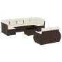 Set de sofás de jardín 10 pzas y cojines ratán sintético marrón de , Conjuntos de jardín - Ref: Foro24-3254170, Precio: 676,5...