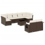 Set de sofás de jardín 10 pzas y cojines ratán sintético marrón de , Conjuntos de jardín - Ref: Foro24-3252970, Precio: 666,0...