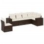 Set sofás de jardín 6 piezas y cojines ratán sintético marrón de , Conjuntos de jardín - Ref: Foro24-3254970, Precio: 437,83 ...