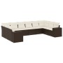 Set de sofás de jardín 10 pzas y cojines ratán sintético marrón de , Conjuntos de jardín - Ref: Foro24-3255410, Precio: 649,8...