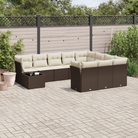 Set de sofás de jardín 11 pzas cojines ratán sintético marrón de , Conjuntos de jardín - Ref: Foro24-3250102, Precio: 673,43 ...