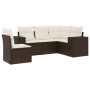 Set comedor de jardín 5 piezas y cojines ratán sintético marrón de , Conjuntos de jardín - Ref: Foro24-3222572, Precio: 353,1...
