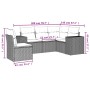 Set comedor de jardín 5 piezas y cojines ratán sintético marrón de , Conjuntos de jardín - Ref: Foro24-3222572, Precio: 353,1...