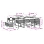 Set comedor de jardín con cojines 13 pzas ratán sintético negro de , Conjuntos de jardín - Ref: Foro24-3211347, Precio: 694,3...