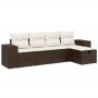 Set comedor de jardín 5 piezas y cojines ratán sintético marrón de , Conjuntos de jardín - Ref: Foro24-3264399, Precio: 320,0...