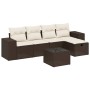 Set sofás de jardín 6 piezas y cojines ratán sintético marrón de , Conjuntos de jardín - Ref: Foro24-3264409, Precio: 373,61 ...