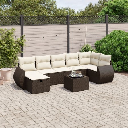 Set sofás de jardín 8 piezas y cojines ratán sintético marrón de , Conjuntos de jardín - Ref: Foro24-3264139, Precio: 539,78 ...