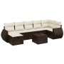 Set sofás de jardín 8 piezas y cojines ratán sintético marrón de , Conjuntos de jardín - Ref: Foro24-3264139, Precio: 539,78 ...