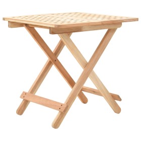 Mesa auxiliar plegable de madera maciza de nogal 50x50x49 cm en Mesas auxiliares | Comprar online en Foru.es