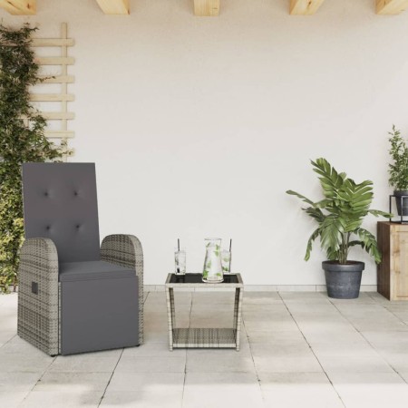 Juego de comedor jardín 2 pzas con cojines ratán sintético gris de , Conjuntos de jardín - Ref: Foro24-3277628, Precio: 293,0...