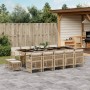 Set comedor de jardín con cojines 15 pzas ratán sintético beige de , Conjuntos de jardín - Ref: Foro24-3210994, Precio: 846,5...