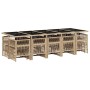 Set comedor de jardín con cojines 15 pzas ratán sintético beige de , Conjuntos de jardín - Ref: Foro24-3210994, Precio: 846,5...
