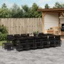 Set de muebles jardín 17 pzas con cojines ratán sintético negro de , Conjuntos de jardín - Ref: Foro24-3211003, Precio: 892,1...
