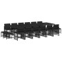 Set de muebles jardín 17 pzas con cojines ratán sintético negro de , Conjuntos de jardín - Ref: Foro24-3211003, Precio: 892,1...
