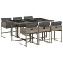 Set comedor jardín 7 pzas y cojines ratán sintético gris de , Conjuntos de jardín - Ref: Foro24-3211268, Precio: 379,65 €, De...