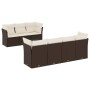 Set sofás de jardín 8 piezas y cojines ratán sintético marrón de , Conjuntos de jardín - Ref: Foro24-3249122, Precio: 532,53 ...