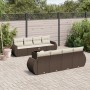 Set de sofás de jardín 9 pzas y cojines ratán sintético marrón de , Conjuntos de jardín - Ref: Foro24-3253490, Precio: 619,67...
